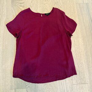 Quince Washable Stretch Silk Tee—Size L